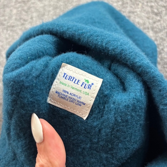 TURTLE FUR Fleece Neck Gator Teal One Size Fits Most - Picture 4 of 6